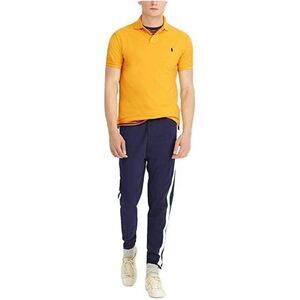 Polo Ralph Lauren Custom Fit Mesh Collar Shirt Small S Yellow